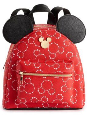 NWT! Disney Mickey Mouse Red Mini Backback with ears